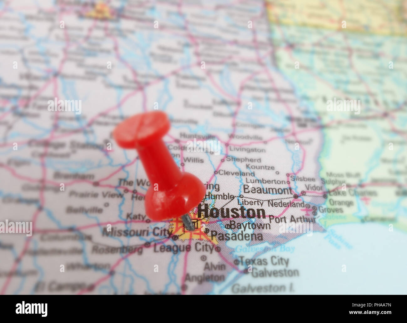 Gros plan de Houston Banque D'Images