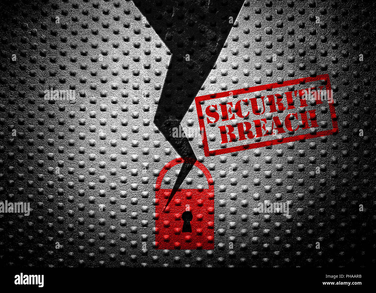 Violation de la sécurité des données concept Banque D'Images