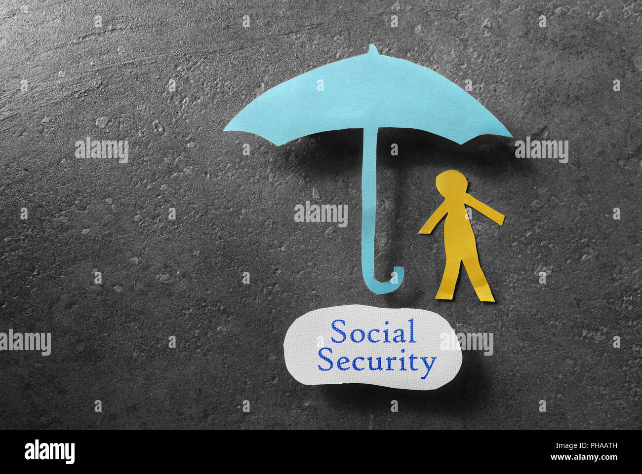 Message de sécurité sociale Banque D'Images