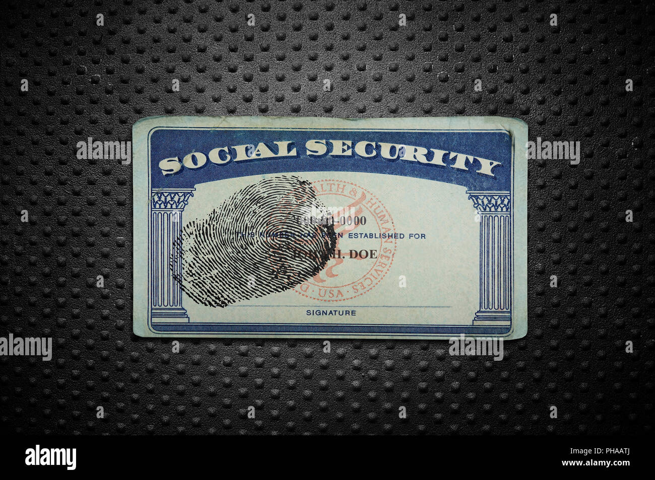 Carte de sécurité sociale Banque D'Images