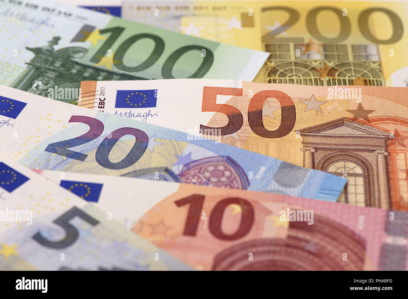 Beaucoup de billets de monnaie euro Banque D'Images
