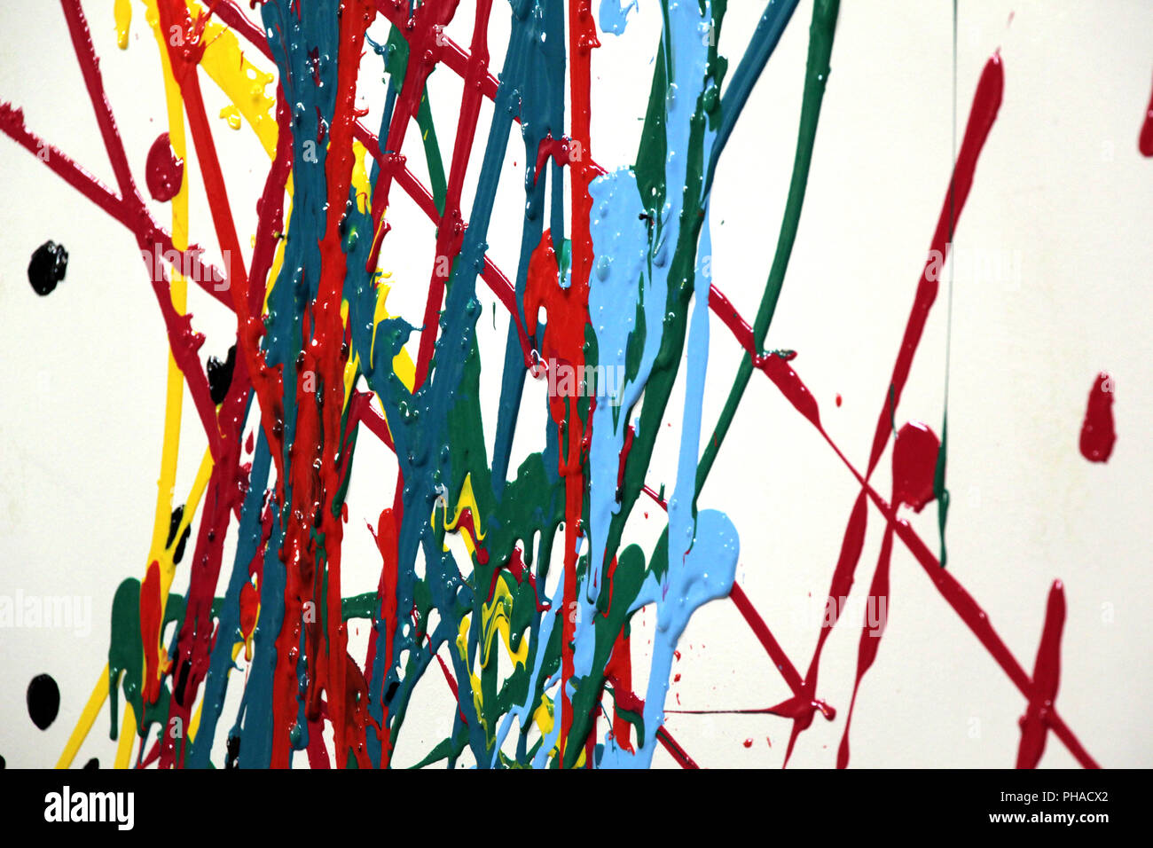 Gouache enduit sur un mur blanc Banque D'Images