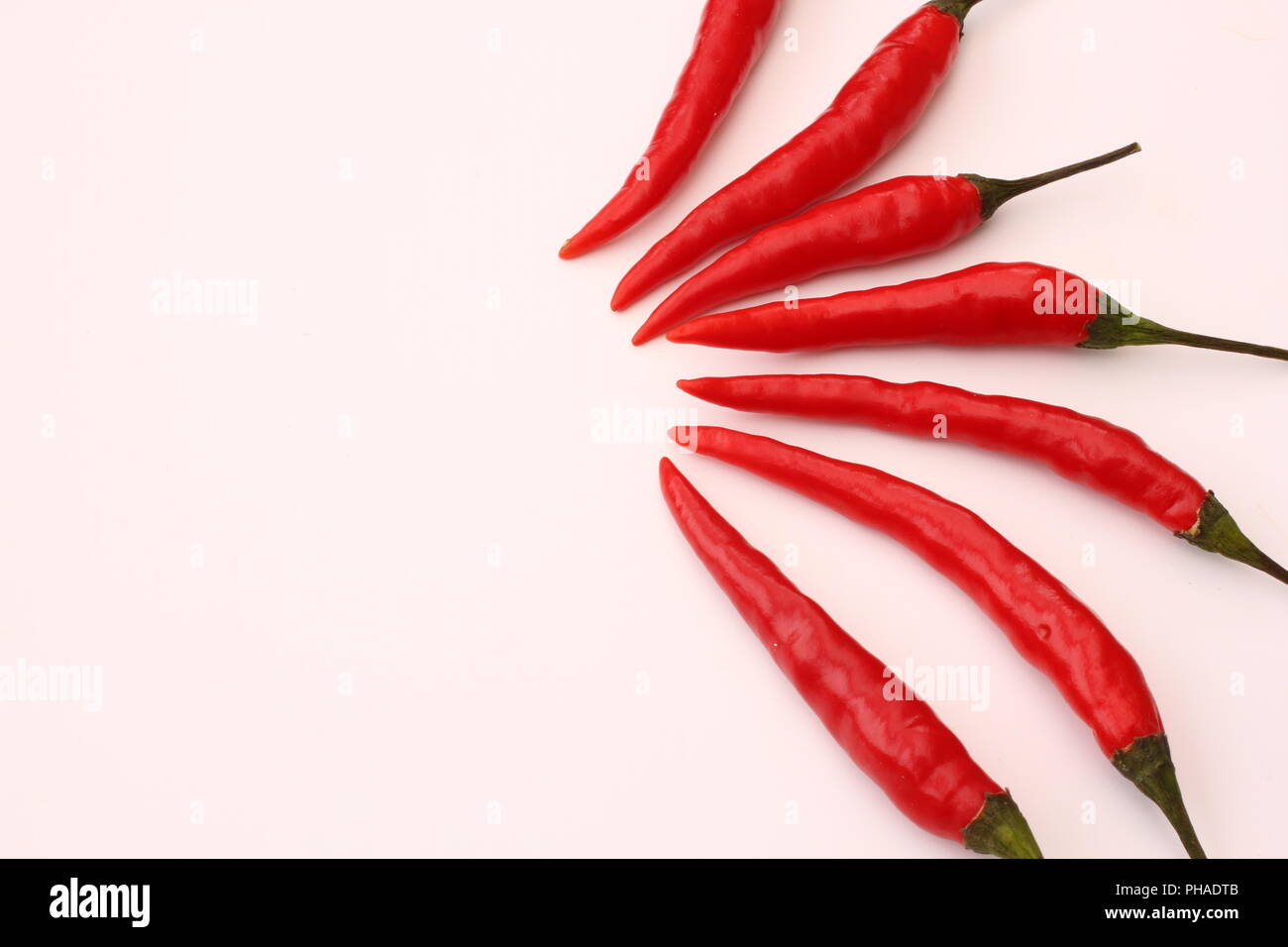 Piment rouge isolé sur fond blanc Banque D'Images