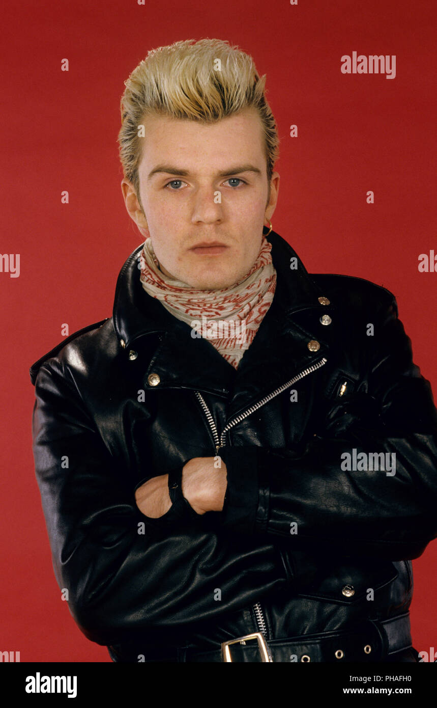 Billy Duffy (The Cult) sur 27.02.1986 à München/Munich. Dans le monde d'utilisation | Banque D'Images