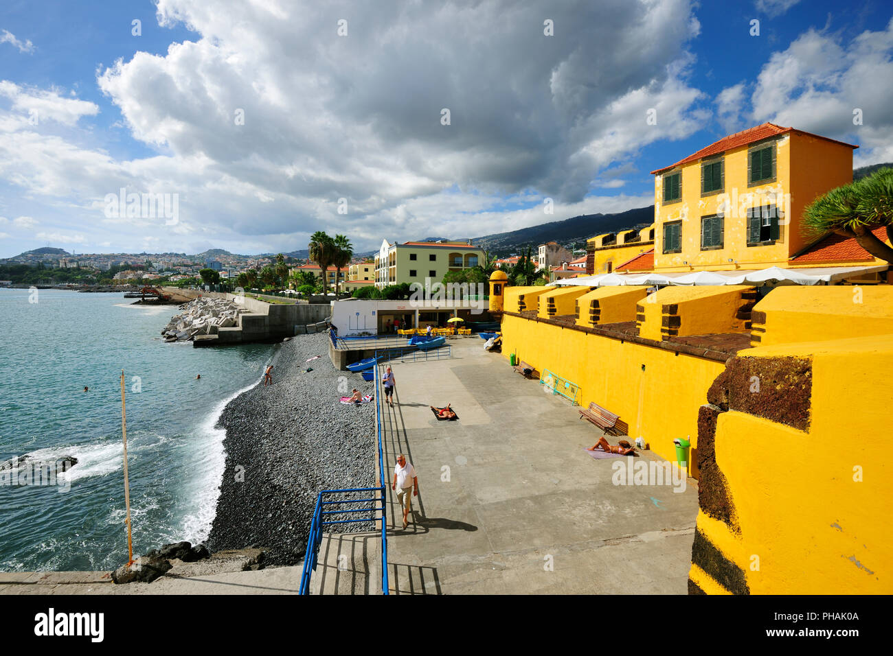 La forteresse de São Tiago (17e siècle) à la vieille ville de Funchal. Madère, Portugal Banque D'Images