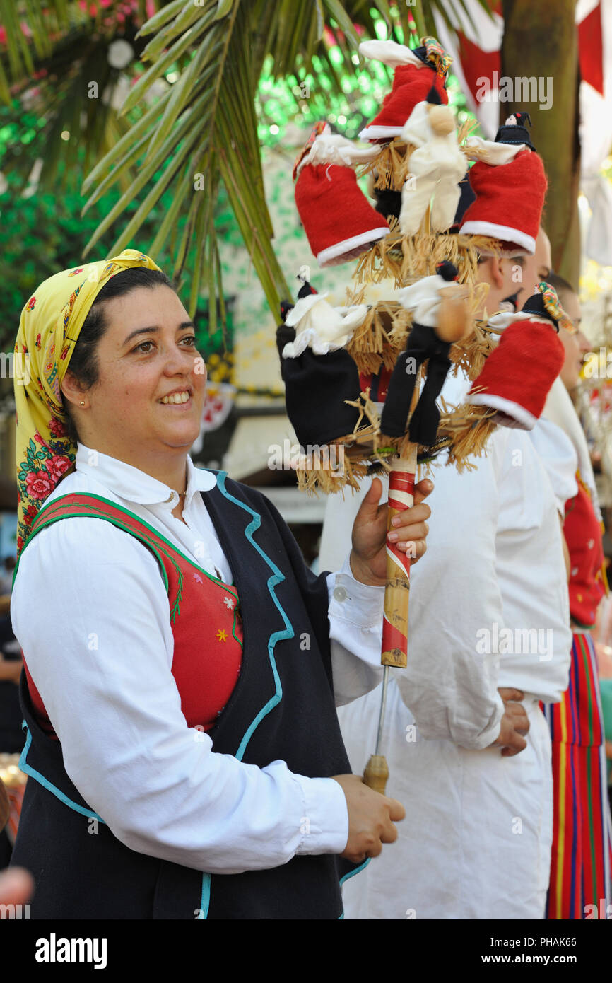 Costume traditionnel. Groupe folklorique de Madeira, Funchal. Portugal Banque D'Images