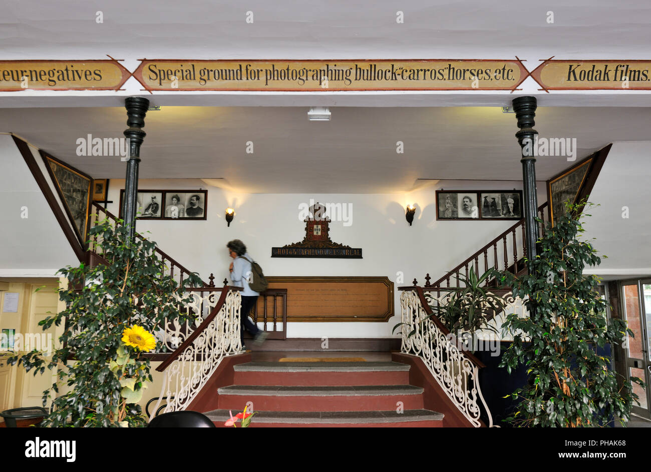 Photographia Vicentes. L'entrée principale du plus ancien studio de photographie du Portugal. Funchal, Madère Banque D'Images