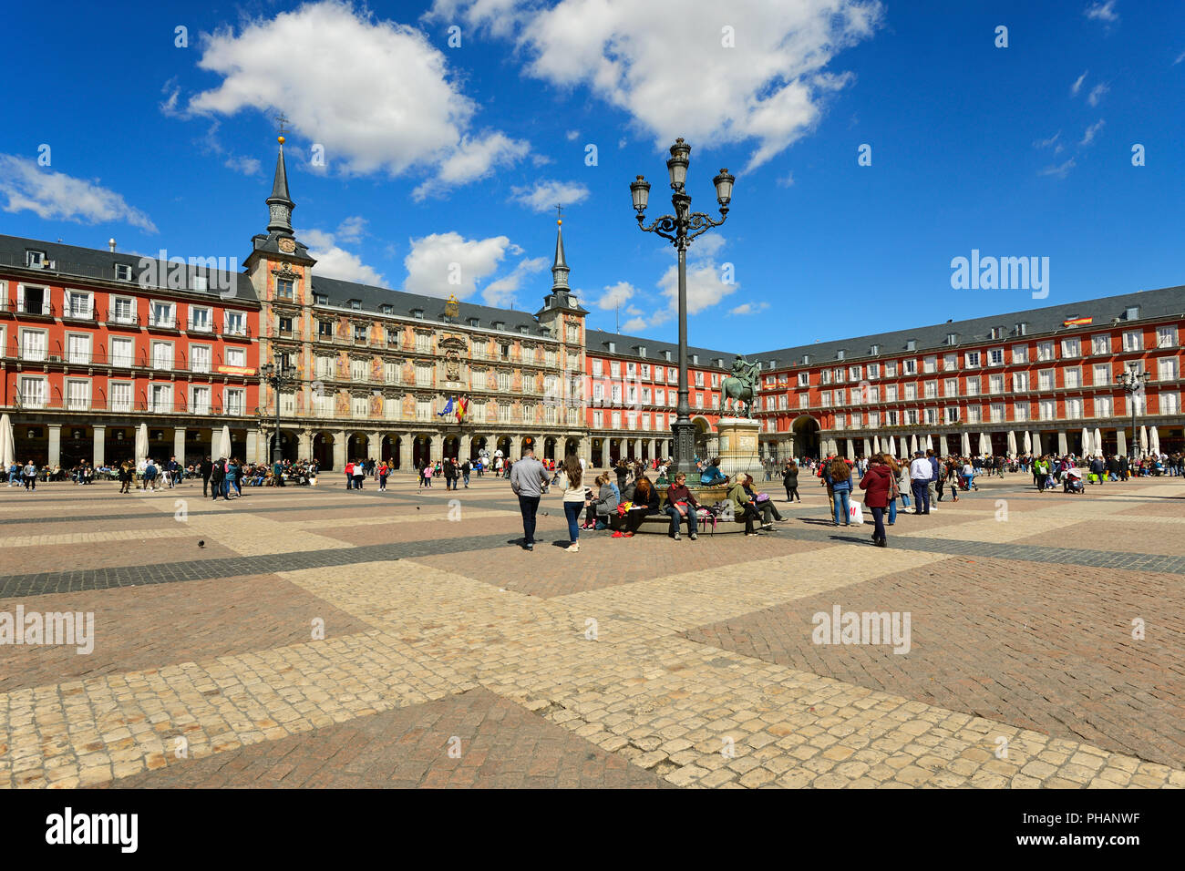 Plaza Mayor, Madrid. Espagne Banque D'Images