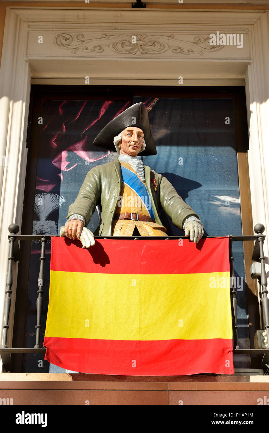 Modèle de la façade de la boutique Arte Objetos de Toledano, Paseo del Prado. Madrid, Espagne Banque D'Images