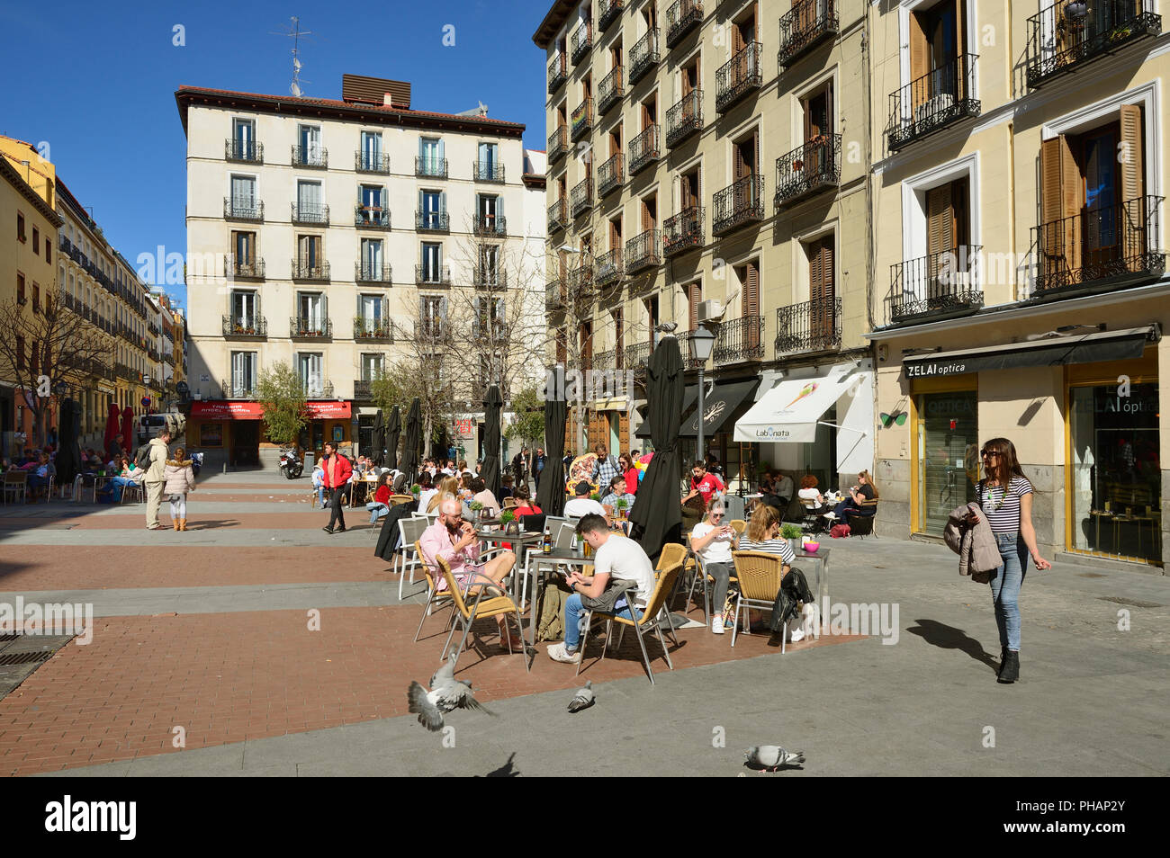 La Plaza de Chueca, Madrid. Espagne Banque D'Images