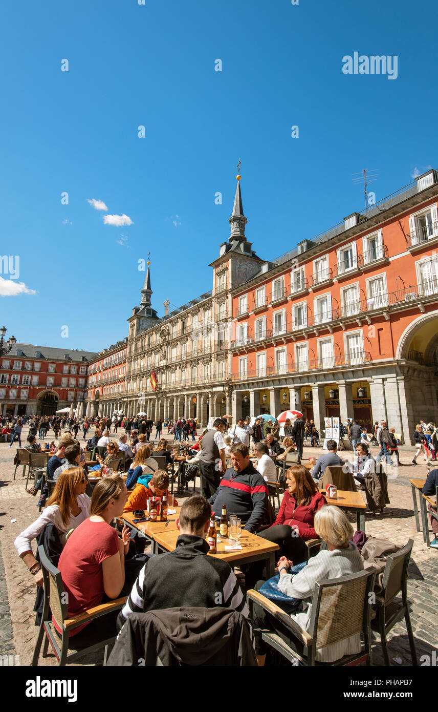 Plaza Mayor, Madrid. Espagne Banque D'Images