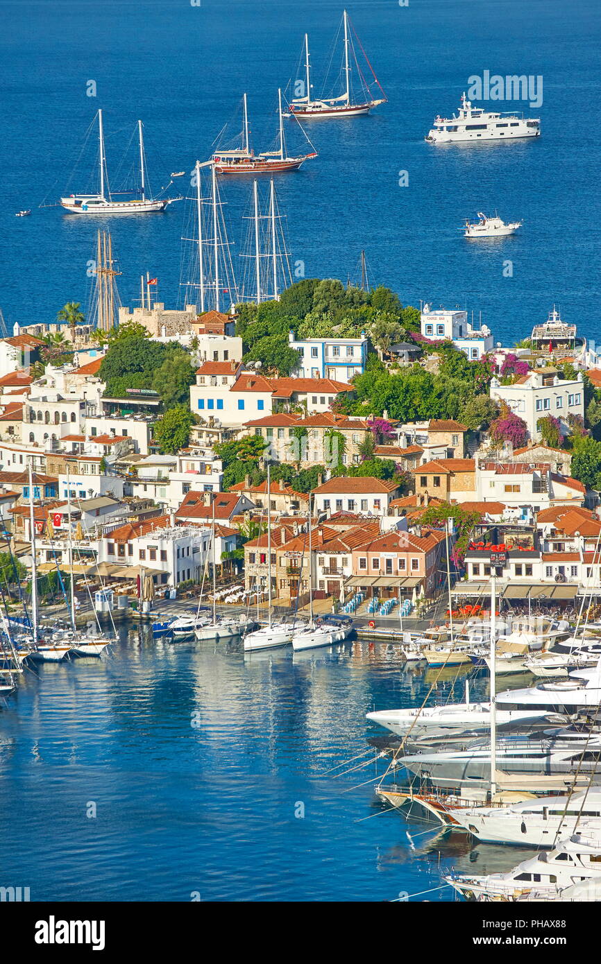 Vieille ville et du port de Marmaris, Turquie Banque D'Images