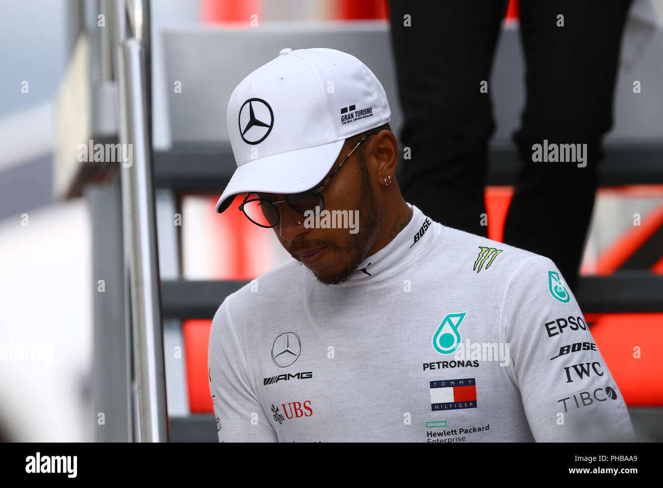 Monza, Italie. 1e Septembre 2018. Lewis Hamilton De Grande.