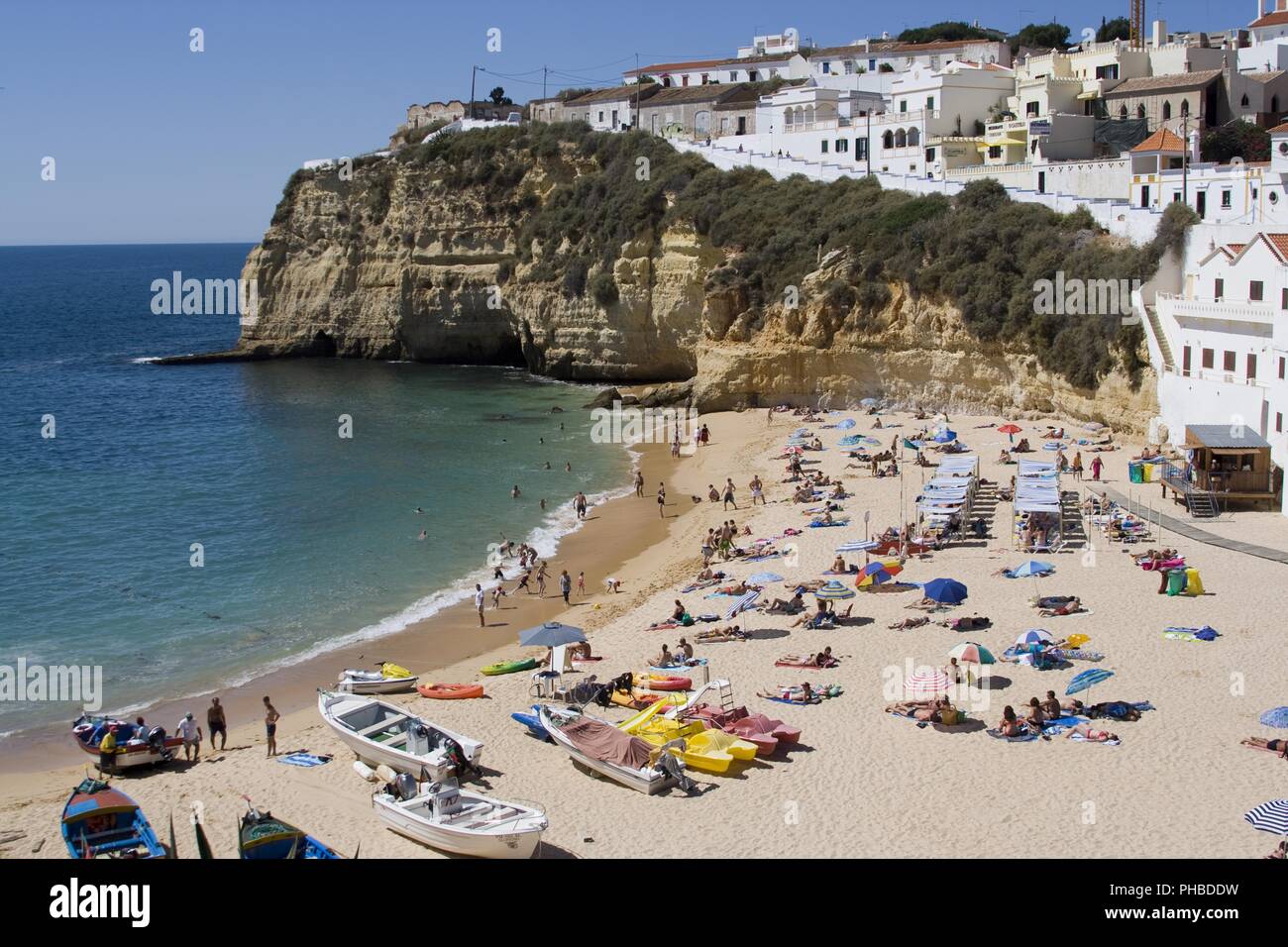 Beach/Praia do Carvoeiro, Carvoeiro, Portugal, Felsalgarve Banque D'Images