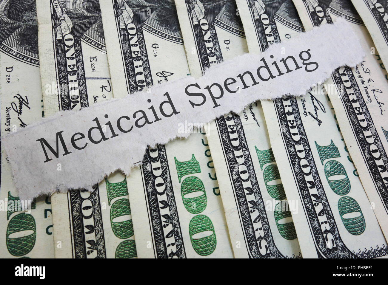 Journal titrait Medicaid Banque D'Images