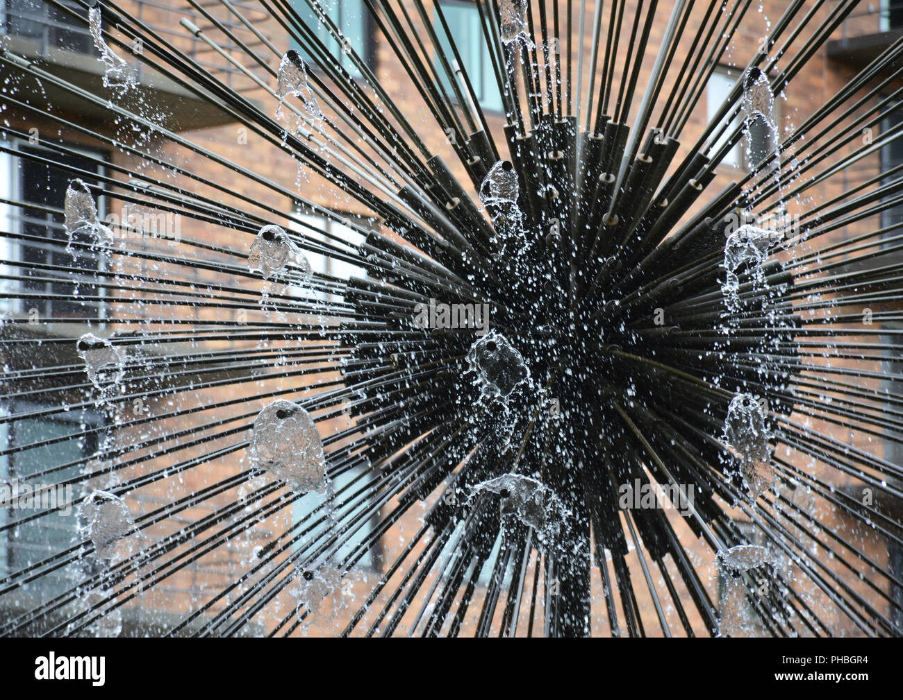 Fontaine en forme d'un pissenlit Banque D'Images