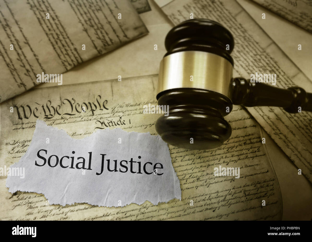 Justice sociale actualités Banque D'Images