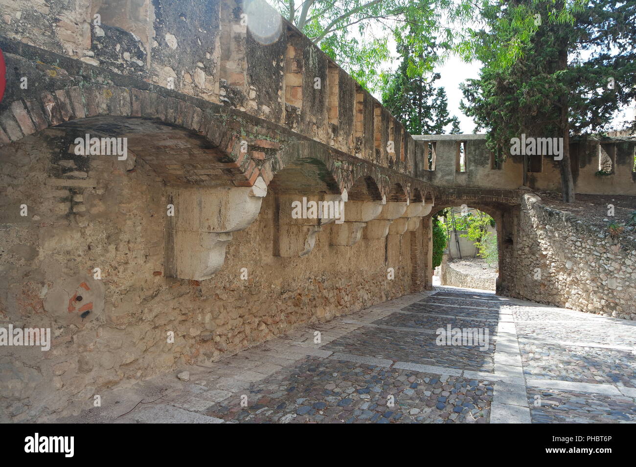 Tortosa, mur de la Suda château Banque D'Images