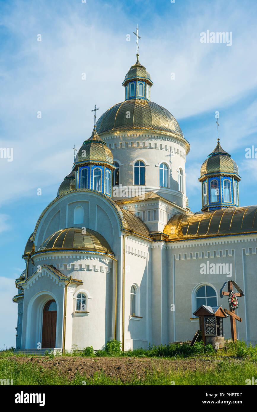 L'Église orthodoxe, Nyzhniy Verbizh, l'Ukraine, l'Europe Banque D'Images