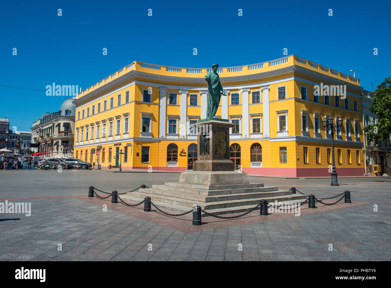 Avis de Primorsky Boulevard, en haut de l'Escalier de Potemkine, Odessa, sur la mer Noire, l'Ukraine, l'Europe Banque D'Images