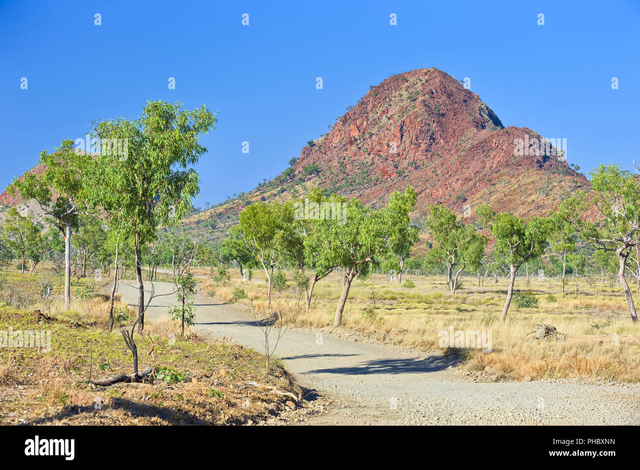 Route vers le Parc National de Bungle Bungle Banque D'Images