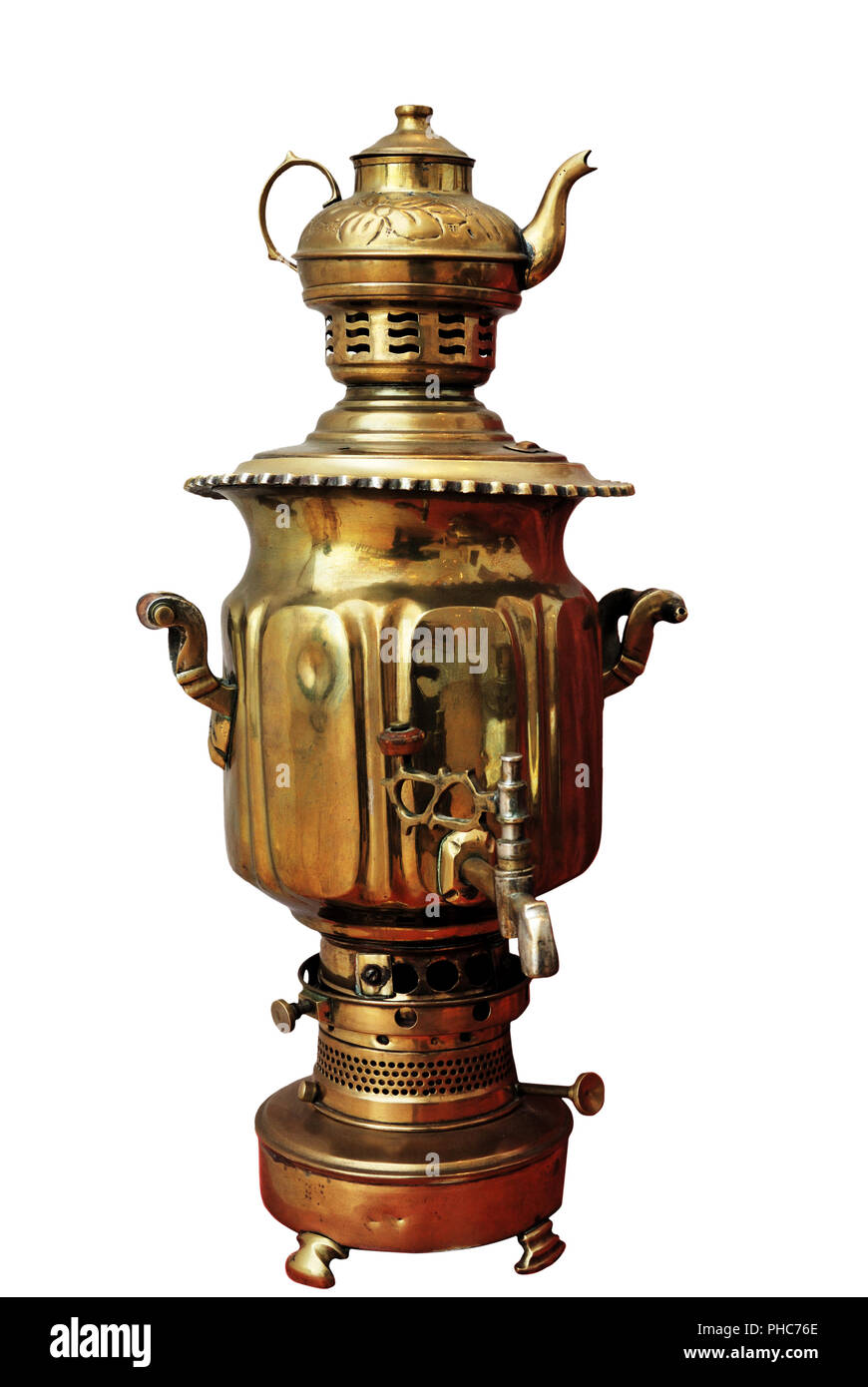 Samovar Russe ancien traditionnel, électrique Banque D'Images
