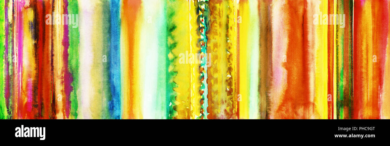 Abstract colorful bannière aquarelle Banque D'Images