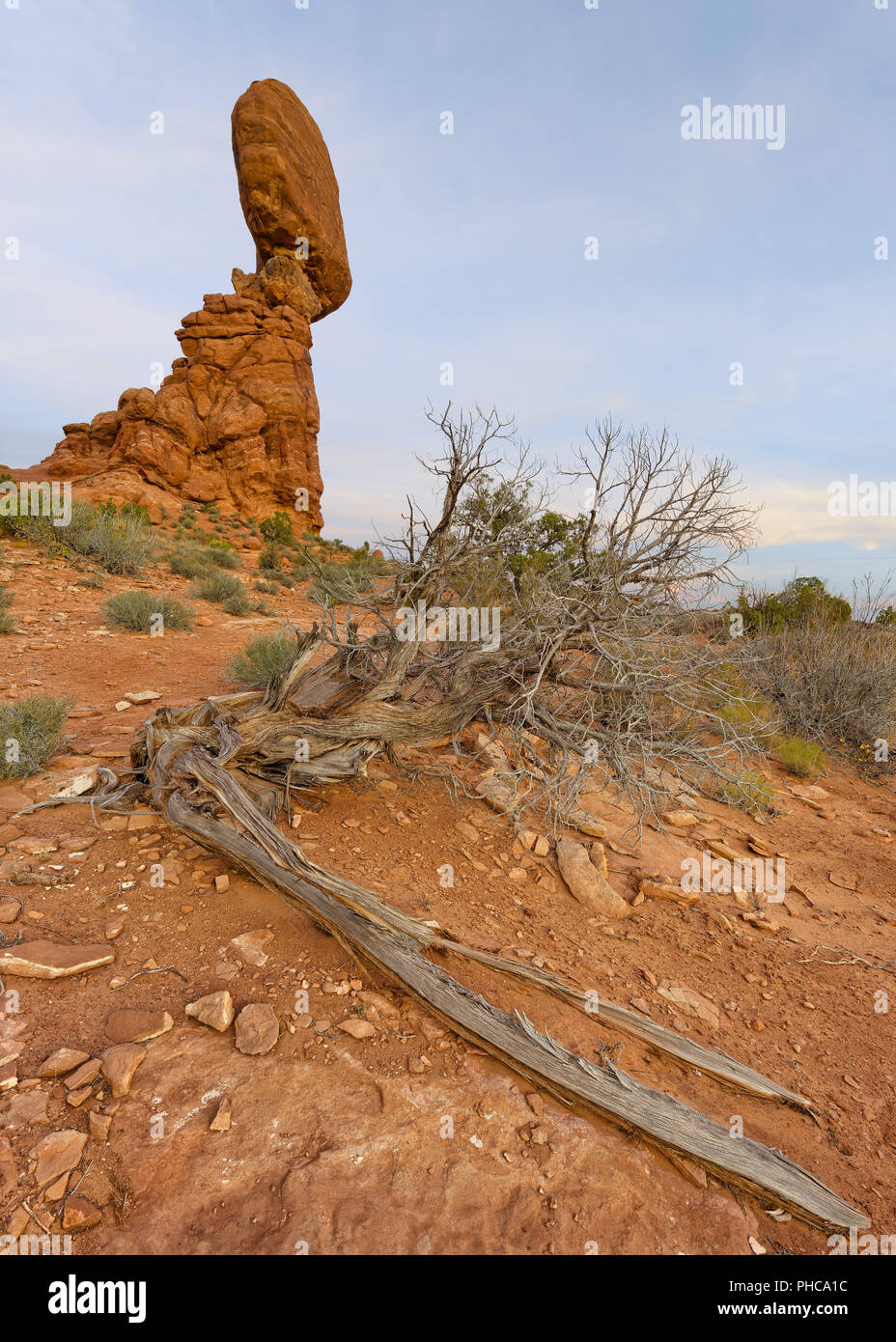 Balanced Rock in early morning light Banque D'Images