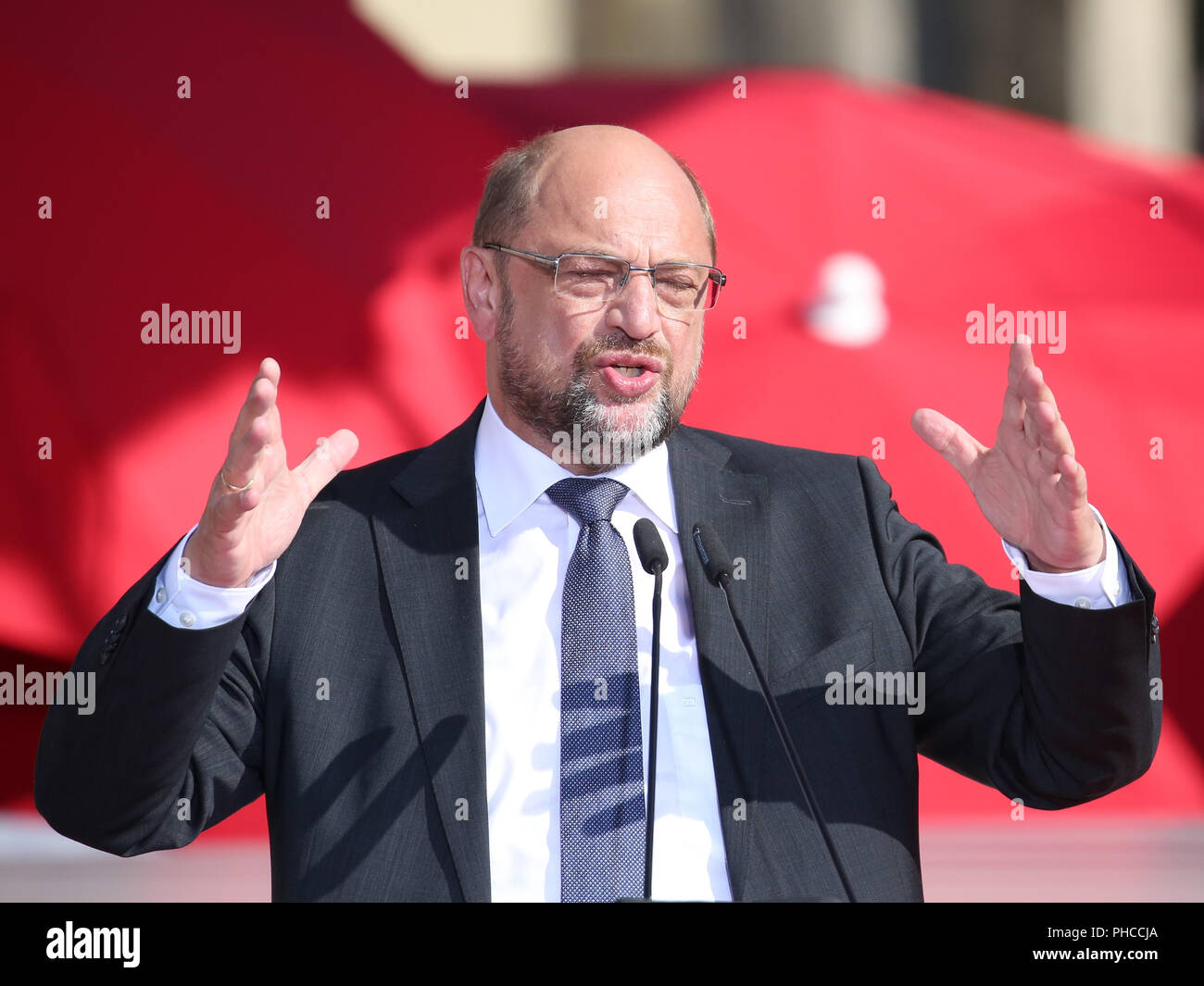Le président du parti SPD et candidat de chancelier Martin Schulz Banque D'Images