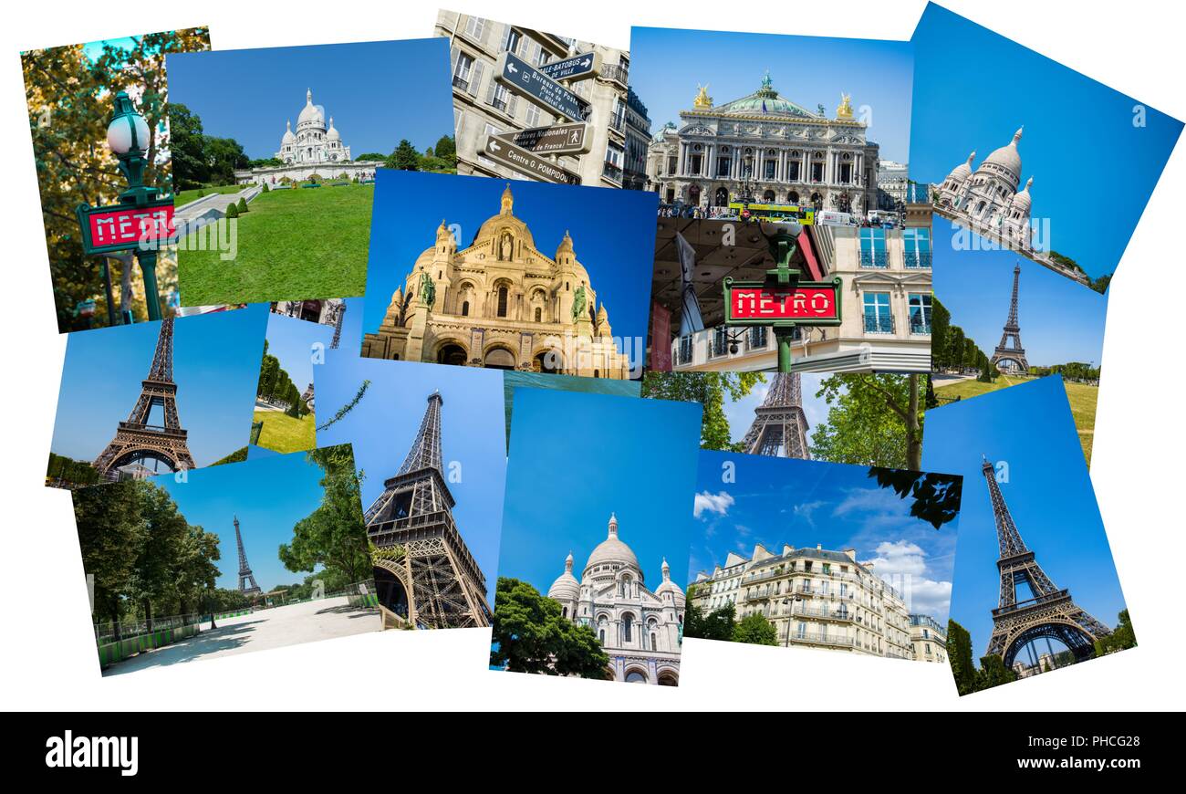 Collage de photos de paris Banque D'Images Collage de photos de paris Banque D'Images