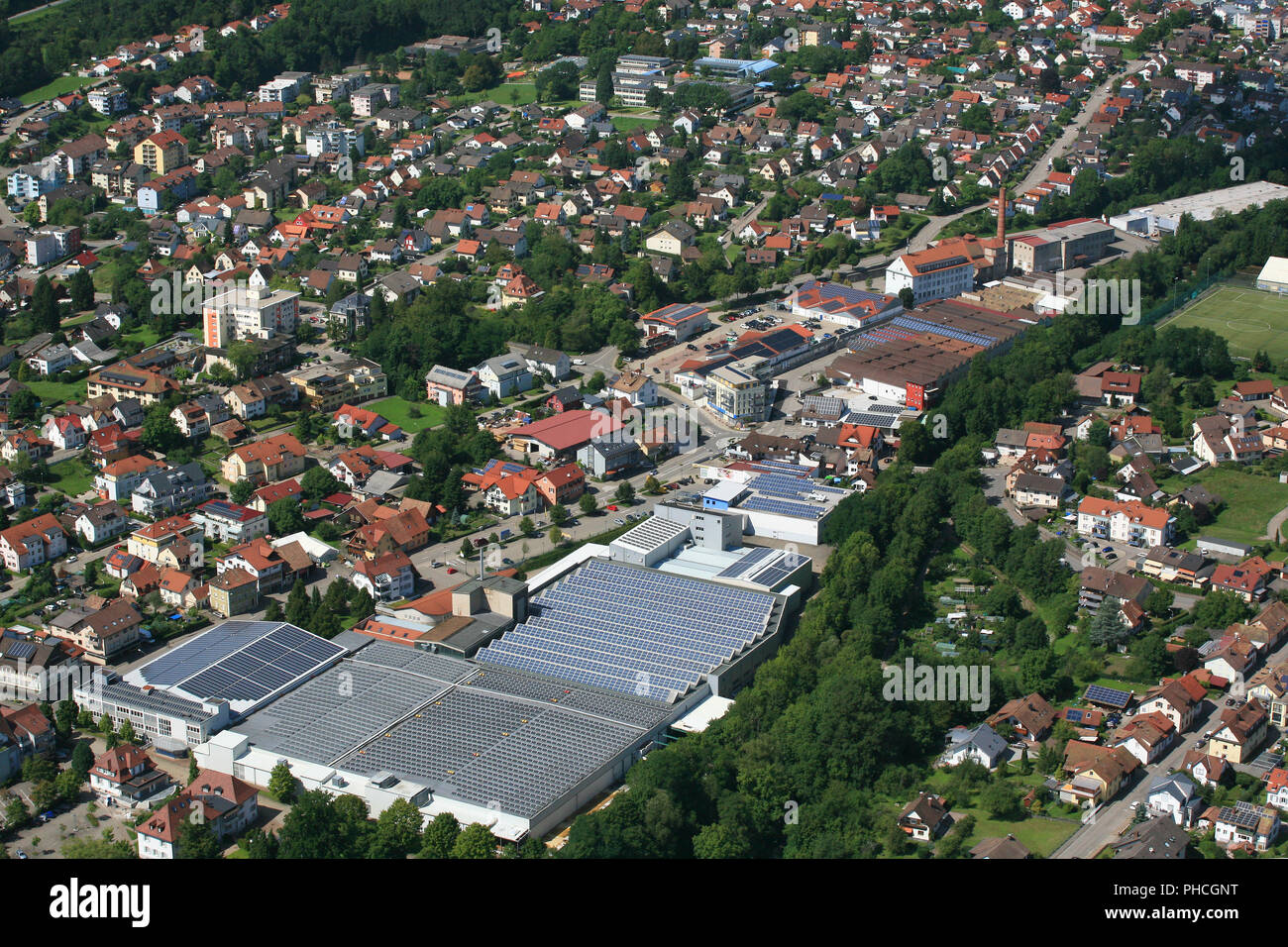 Wehr, région de l'ancienne entreprise textile Brennet AG Banque D'Images