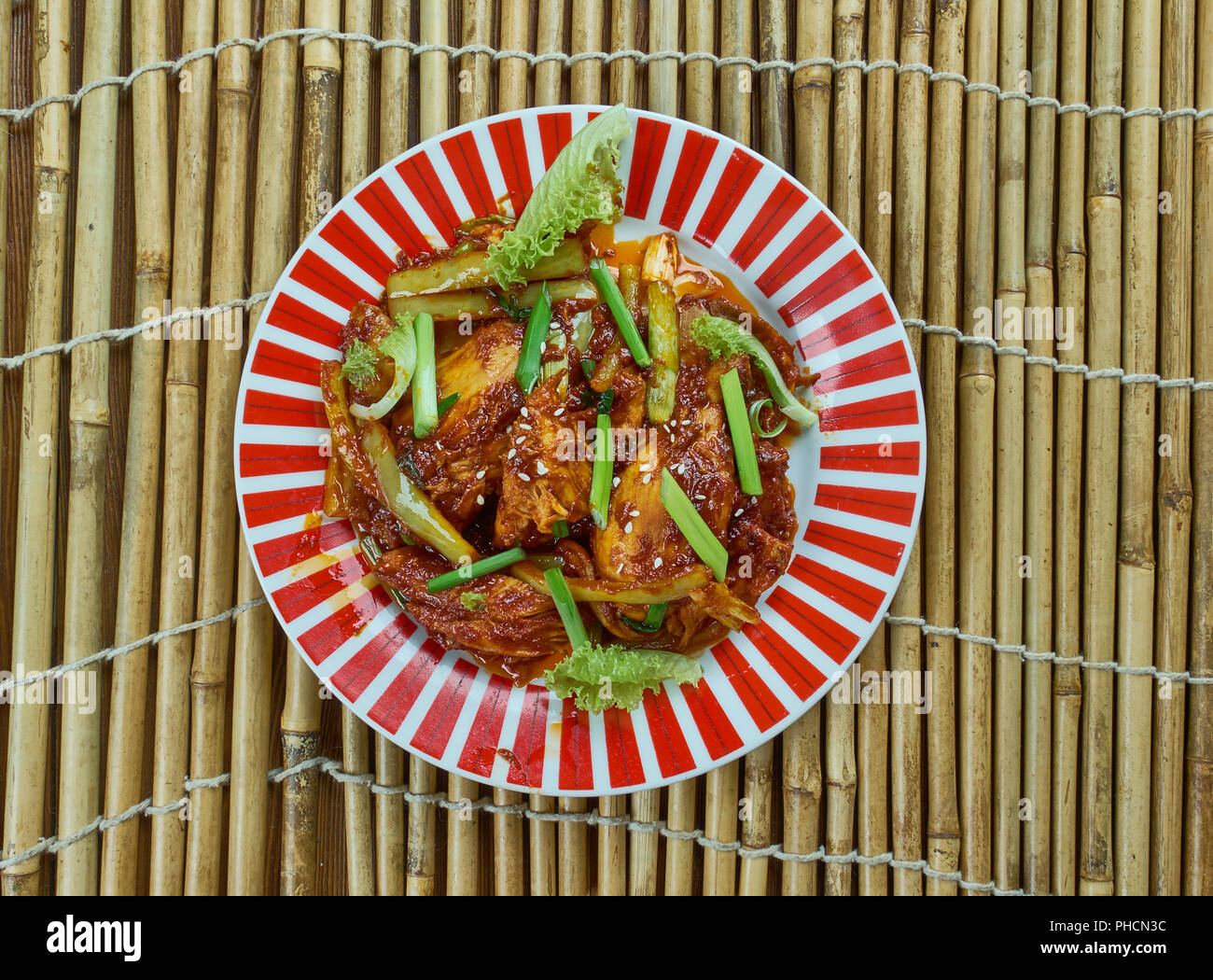 Sauté de poulet du Hunan Banque D'Images