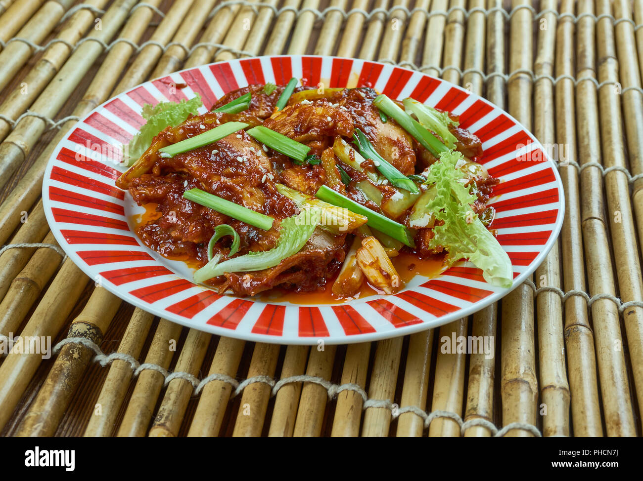 Sauté de poulet du Hunan Banque D'Images
