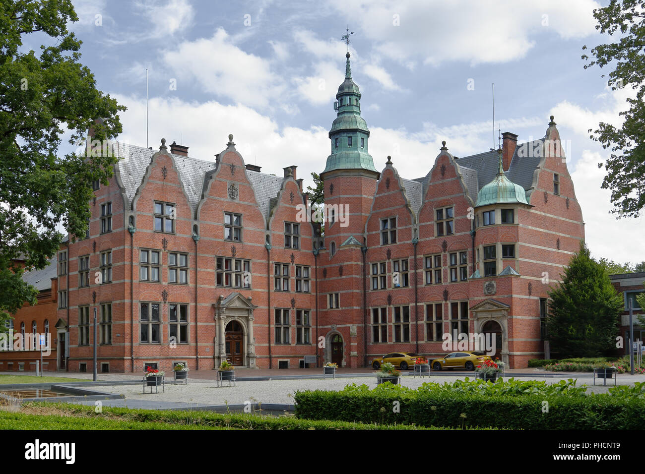 Maison en paysage Aurich, Frise Orientale Banque D'Images