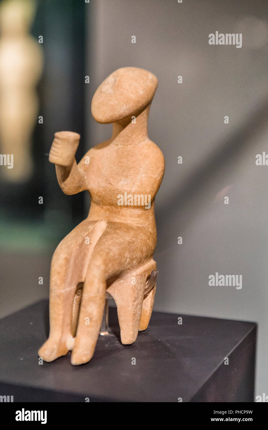 L'intérieur du musée archéologique national, Athènes, Grèce Banque D'Images