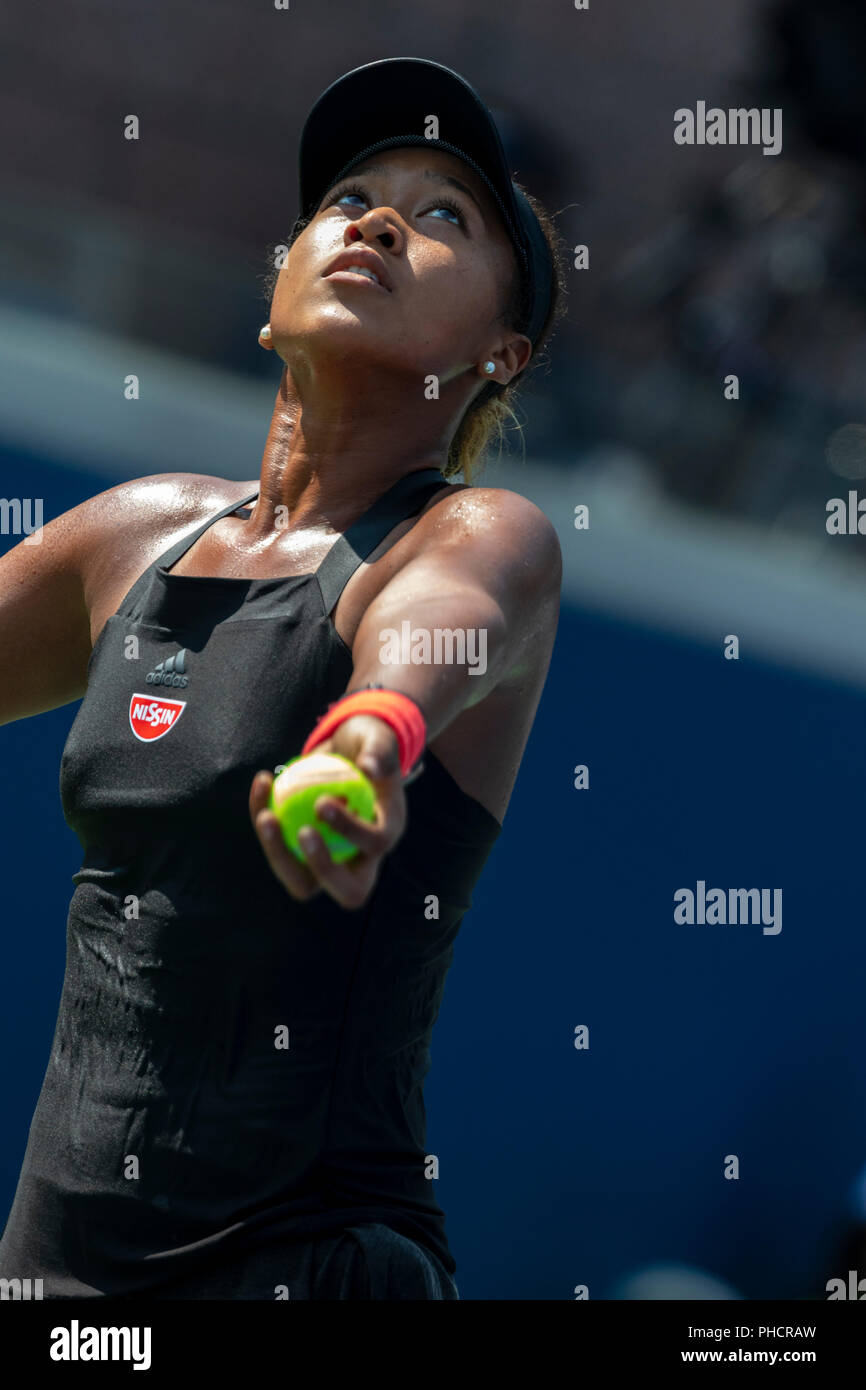 Naomi Osaka (JPN) de la compétition à l'US Open de Tennis 2018. Banque D'Images