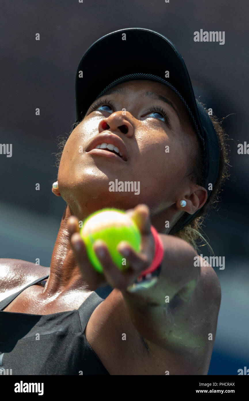 Naomi Osaka (JPN) de la compétition à l'US Open de Tennis 2018. Banque D'Images