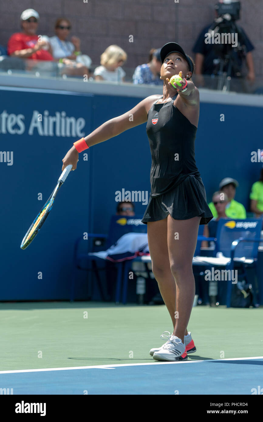 Naomi Osaka (JPN) de la compétition à l'US Open de Tennis 2018. Banque D'Images