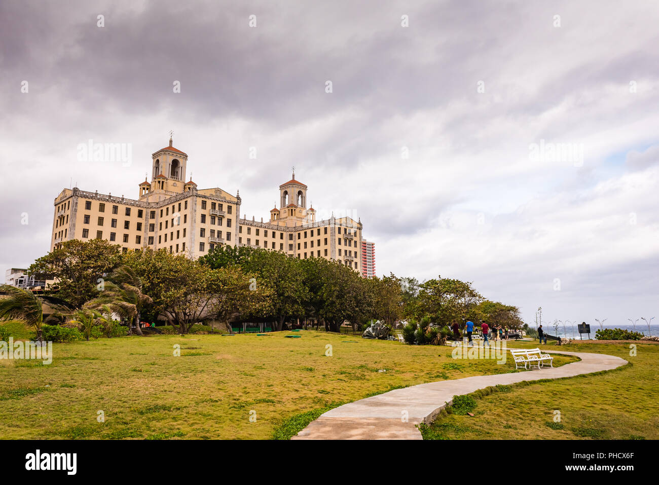 La Havane, Cuba, 21 mars 2016 / : Hôtel historique avec des détails art déco datant de 1930, célèbre pour son passé ganster. Banque D'Images