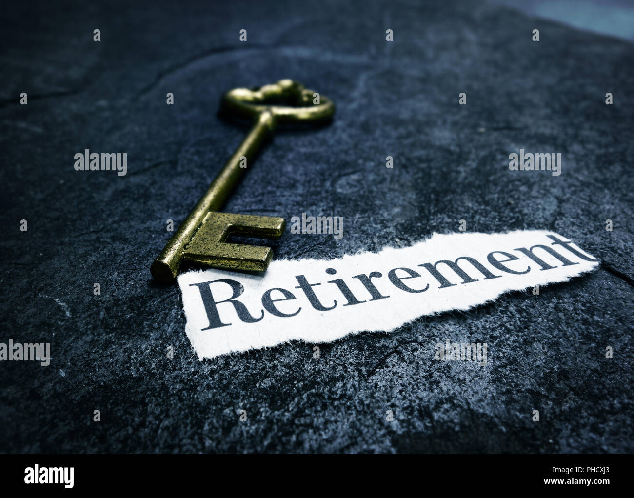 Retraite clé d'or Banque D'Images