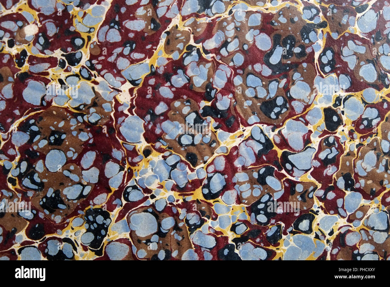 Fin papier, papier marbré Banque D'Images