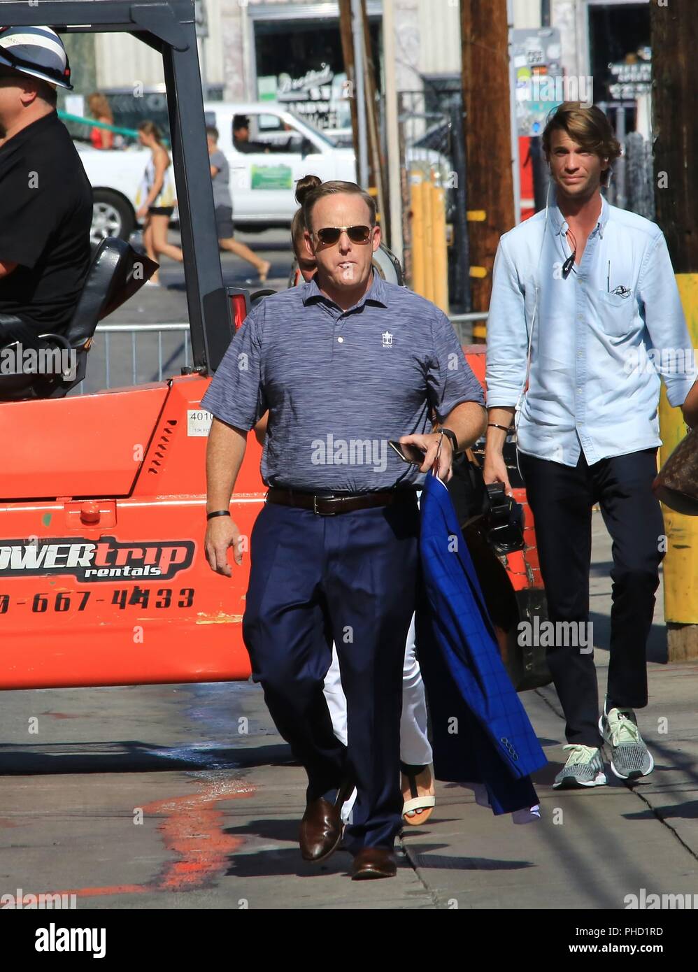 Les célébrités arrivent à ABC Studios pour figurer sur "Jimmy Kimmel Live !" En vedette : Sean Spicer Où : Hollywood, California, United States Quand : 31 juillet 2018 Source : WENN.com Banque D'Images