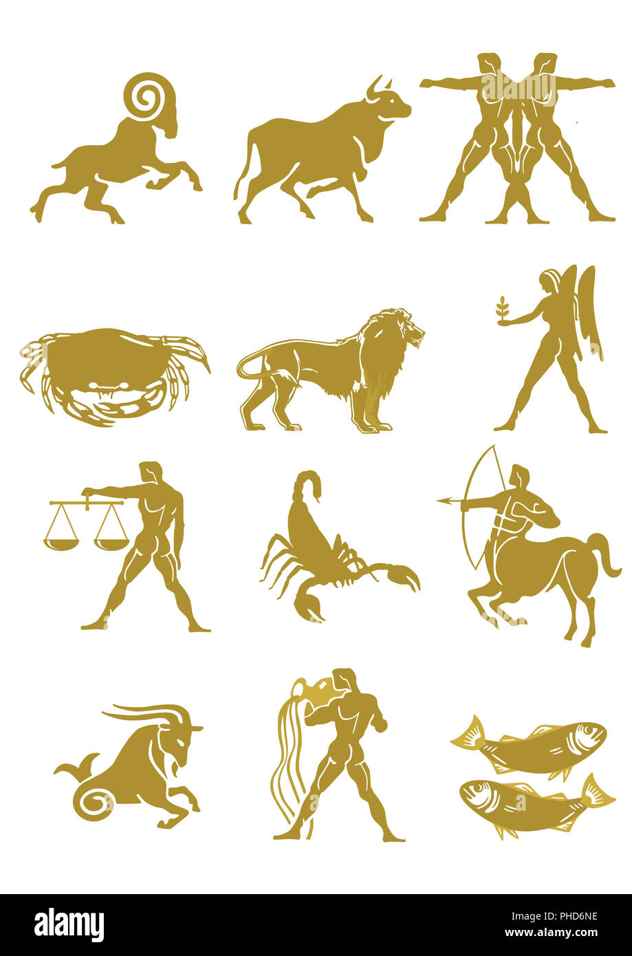 Horoscope astrologie, zodiaque défini Banque D'Images