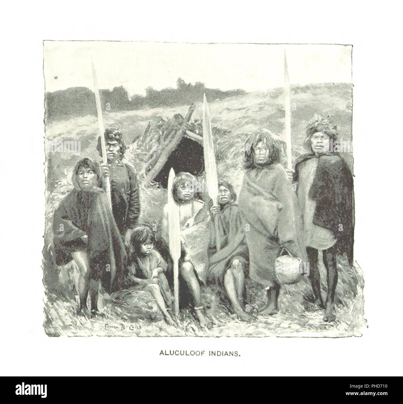 Libre à partir de la page 171 de "l'or des mottes du Cap Horn. Une étude de la vie de la Terre de Feu et Patagonie . L'Illustre' . Banque D'Images