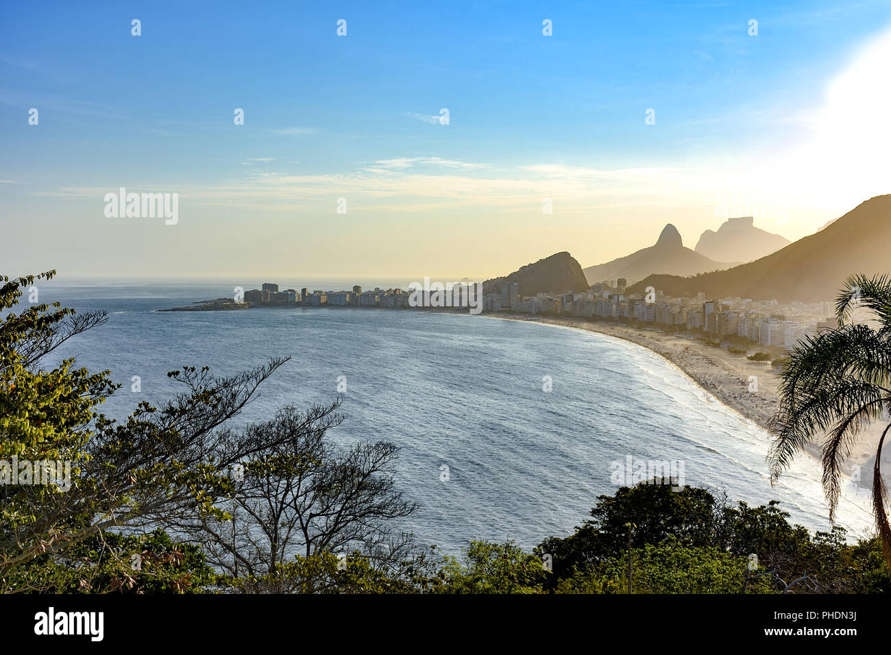 Haut sur la plage de Copacabana Banque D'Images