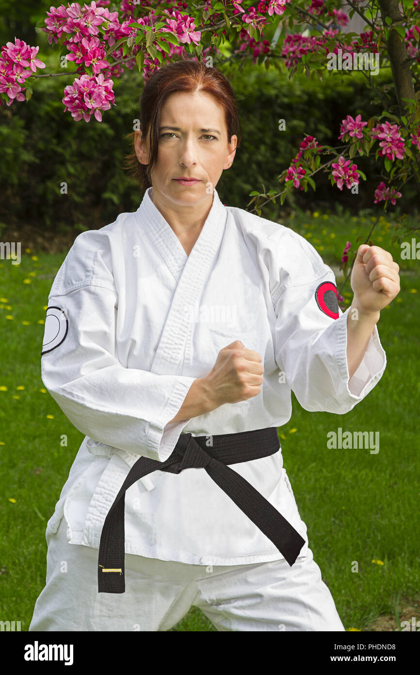 Art martiaux warrior woman Banque D'Images