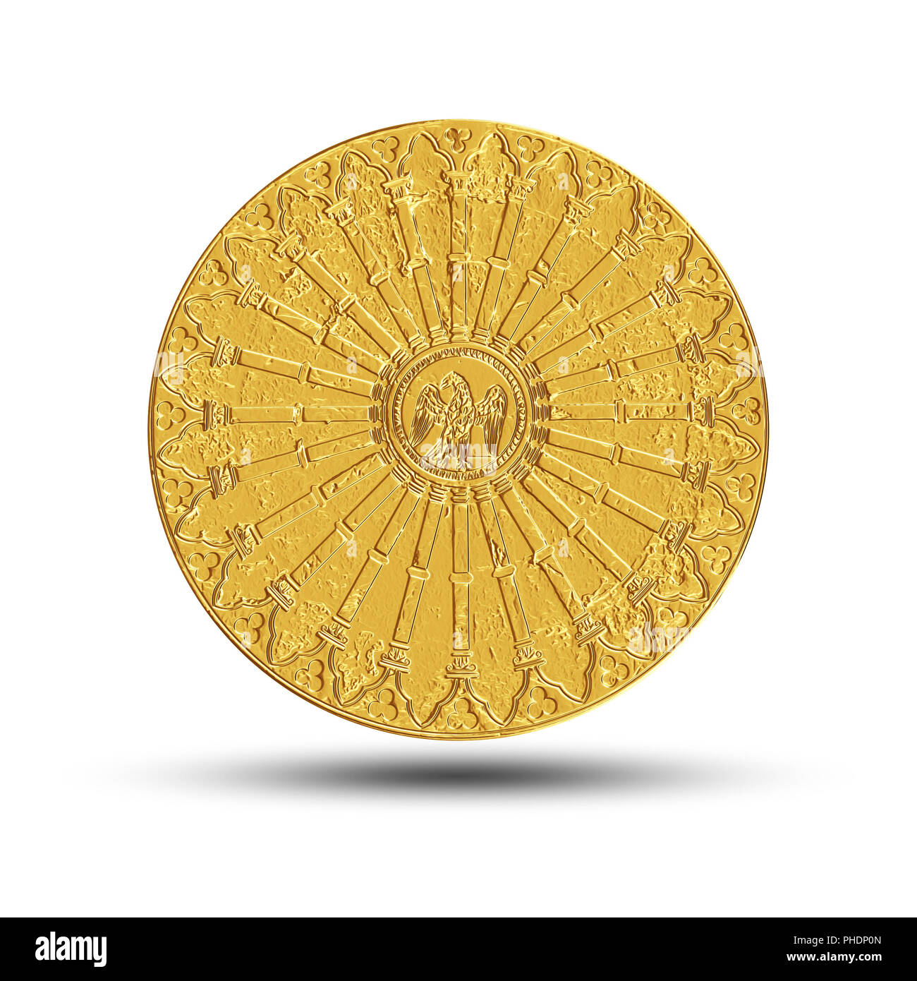 Pièce de fantaisie dorée vintage Banque D'Images