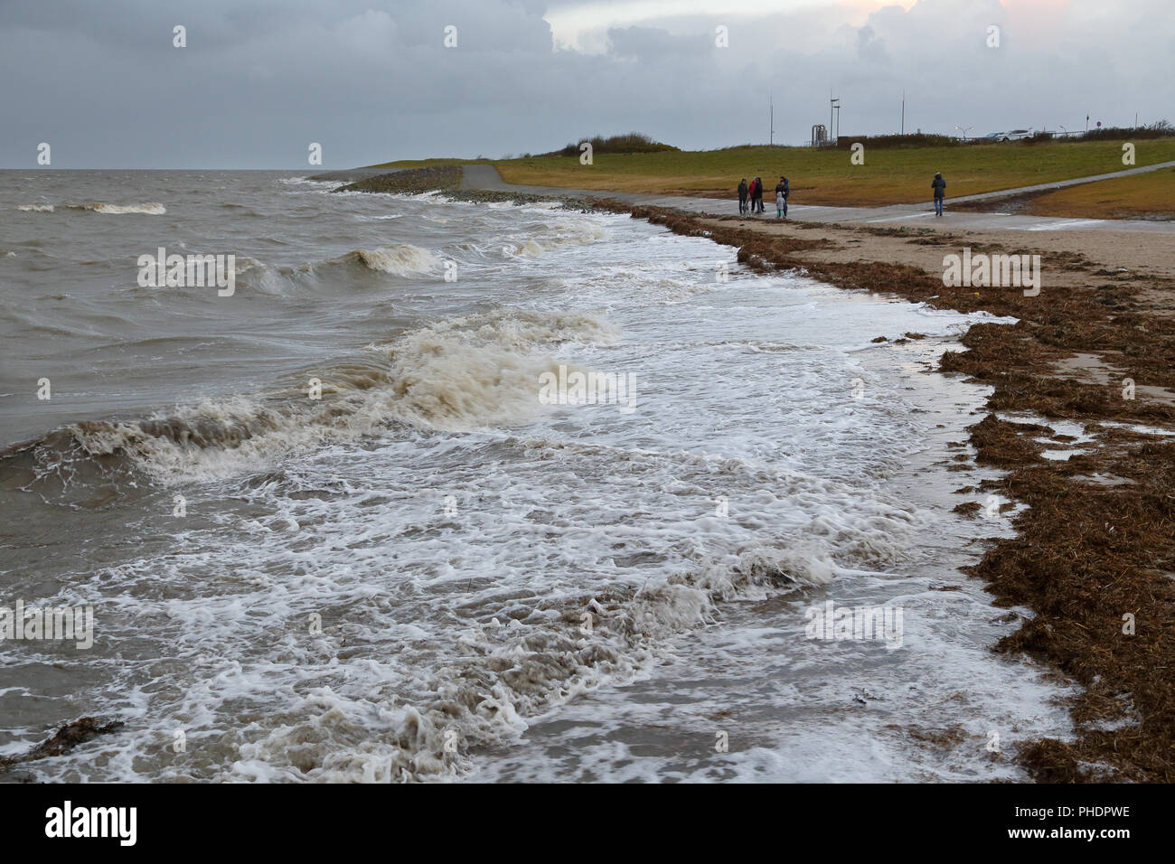 Tempête sur Rysumer cou en Frise orientale Banque D'Images