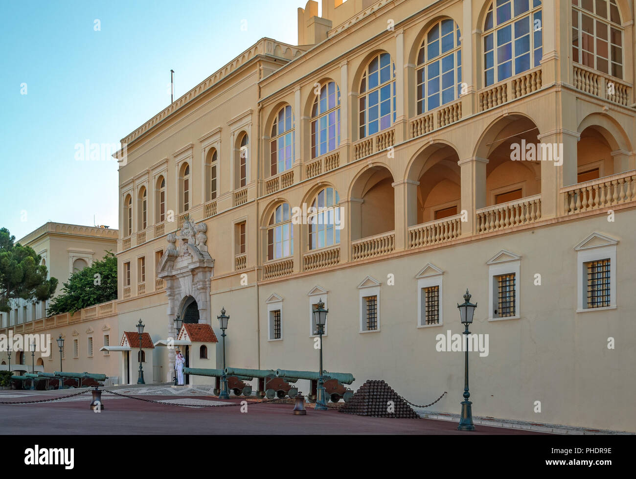 Façade du palais royal de Monaco à Monte Carlo Banque D'Images