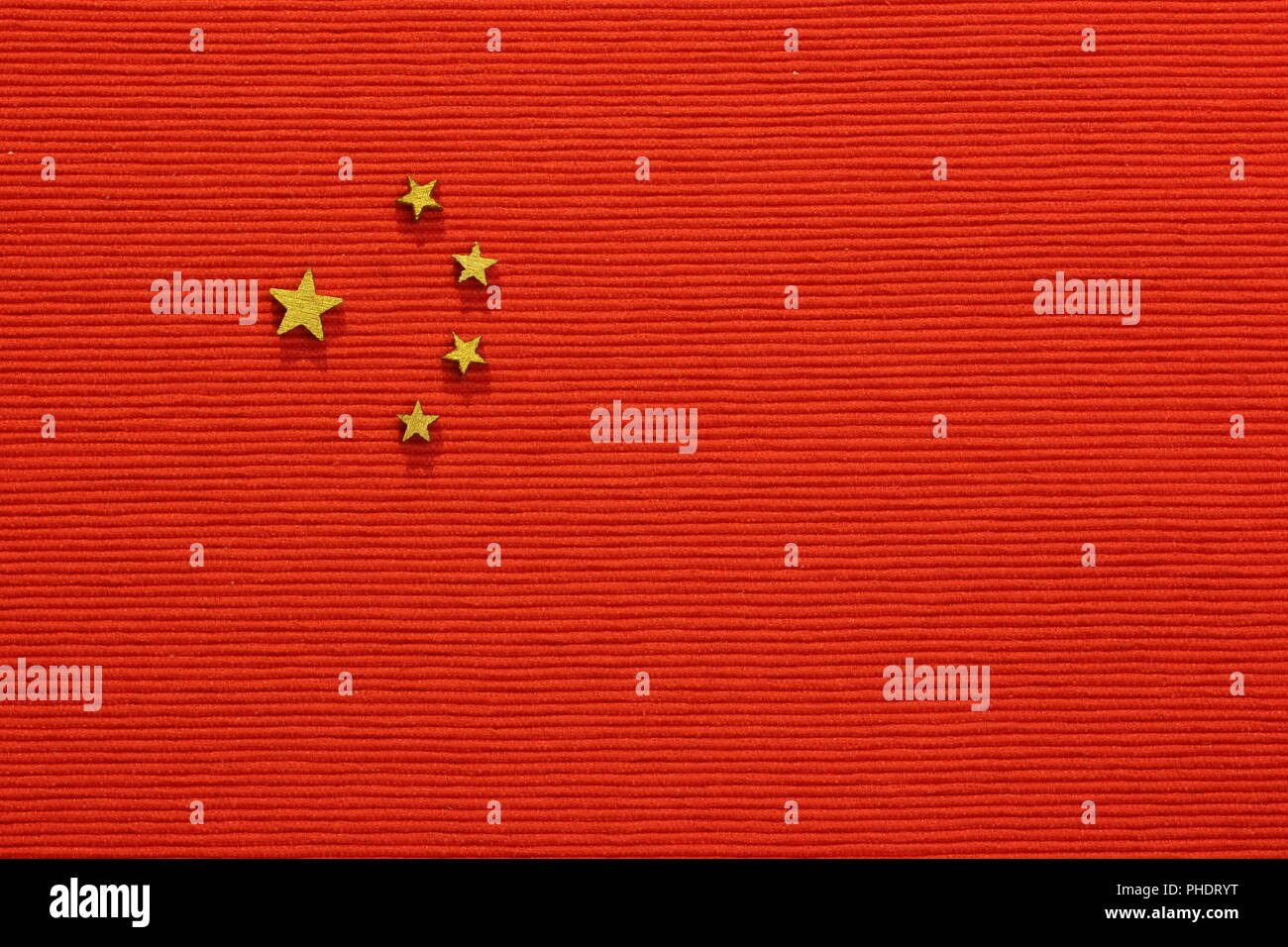 Chine drapeau, télévision lay Banque D'Images